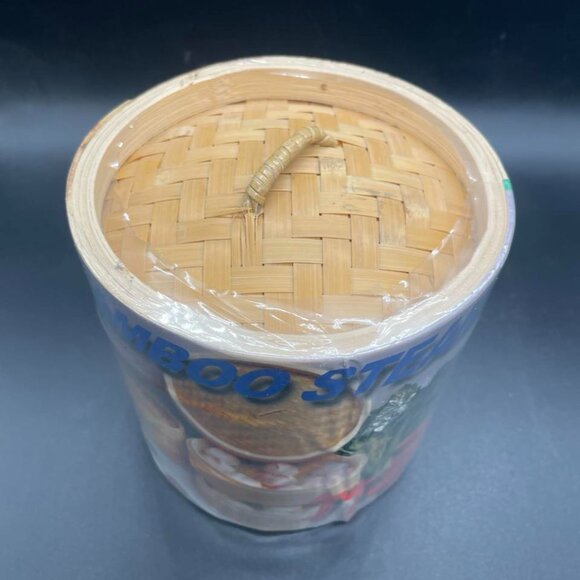 New Sealed 2 Tier 5 inch Bamboo Steamer Dim Sum Set - Picture 2 of 5
